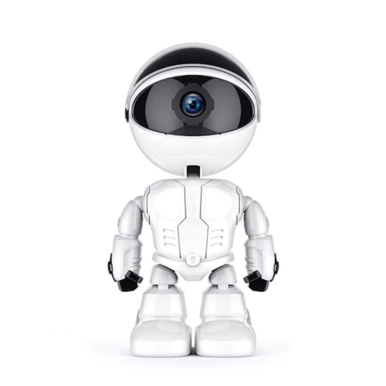 Andowl Q-S39 Κρυφή Κάμερα Παρακολούθησης Ρομπότ με Υποδοχή για Κάρτα Μνήμης Λευκή