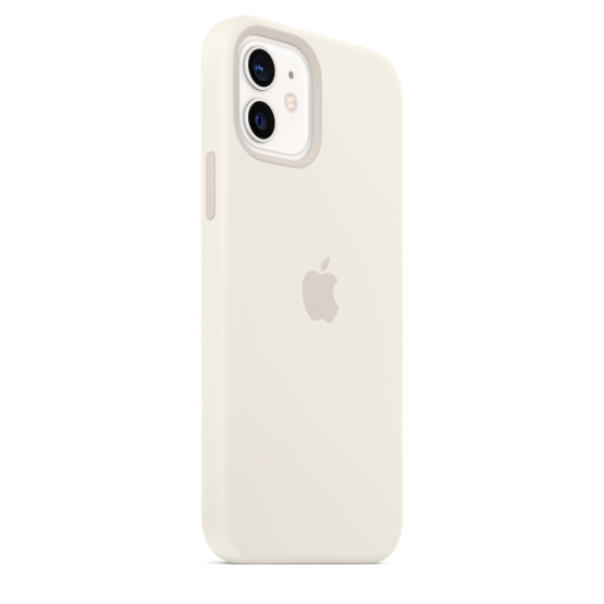 Apple Silicone Case iPhone 12/ 12 Pro with MagSafe Λευκή