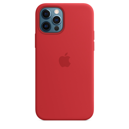 Apple Silicone Case iPhone 12/12 Pro with MagSafe Κόκκινη