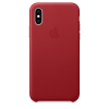 Apple Leather Case iPhone XS Κόκκινη