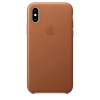 Apple Leather Case iPhone XS Καφέ