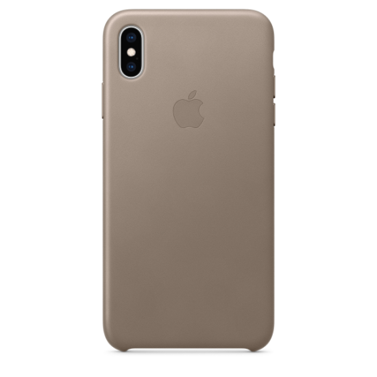 Apple Leather Case iPhone XS  Max Taupe