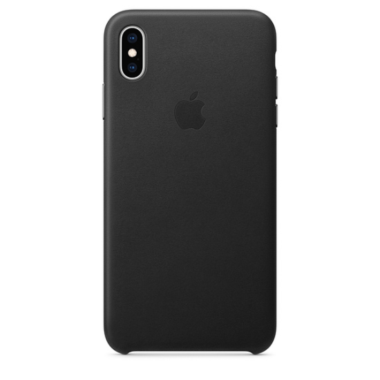 Apple Leather Case iPhone XS  Max Μαύρη