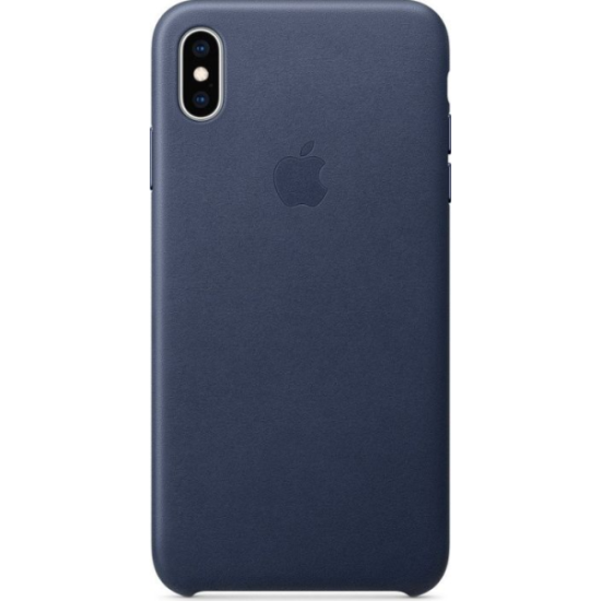 Apple Leather Case iPhone XS  Max Σκούρο Μπλε