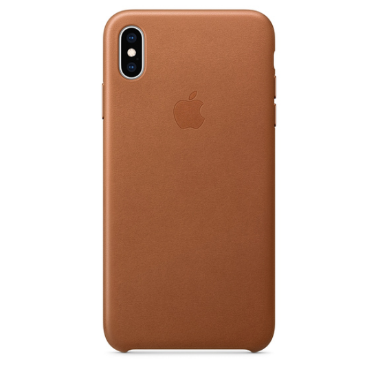 Apple Leather Case iPhone XS  Max Καφέ