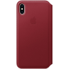Apple Leather Case Folio iPhone XS Max Κόκκινη