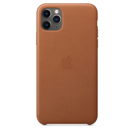 Apple Leather Case iPhone 11 Pro Max Καφέ