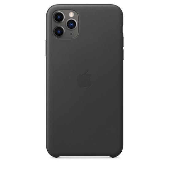 Apple Leather Case iPhone 11 Pro Max Μαύρη