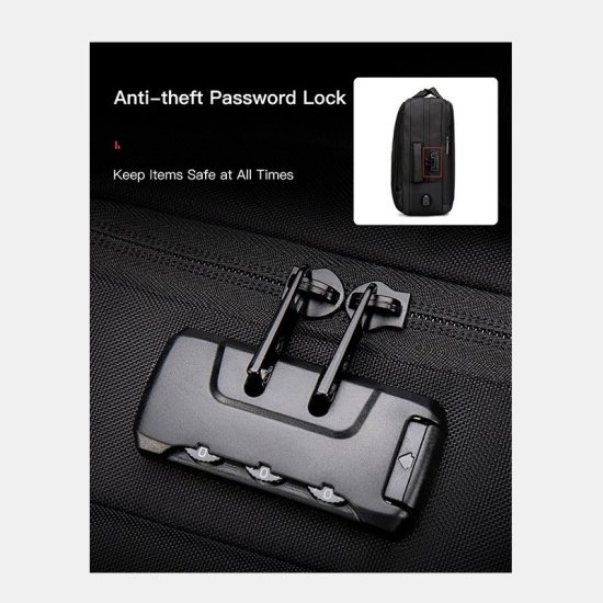 Arctic Hunter Golden Wolf Backpack με θήκη για laptop έως 15,6″  Black