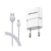 Awei Lightning Cable & USB Wall Adapter Λευκό