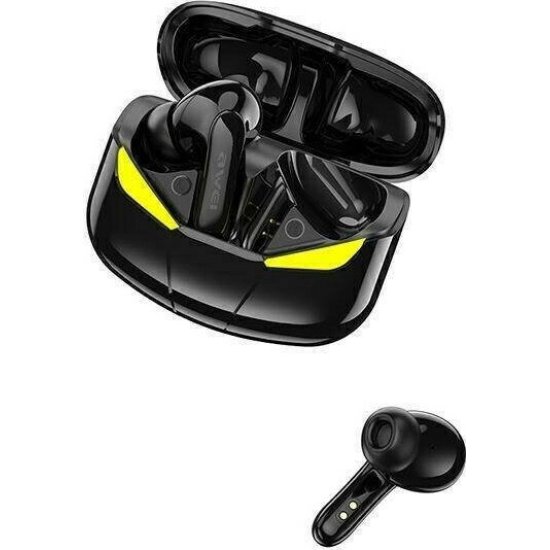 Awei T35 In Εar Bluetooth Handsfree Ακουστικά Με Θήκη Φόρτισης Μαύρα