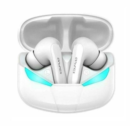 Awei T35 In Εar Bluetooth Handsfree Ακουστικά Με Θήκη Φόρτισης Λευκά