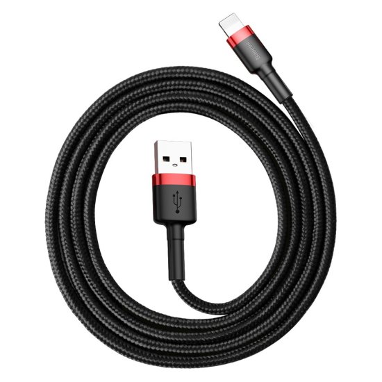 Baseus Cafule Cable Nylon USB / Lightning QC3.0 2.4A 1M Μαύρο