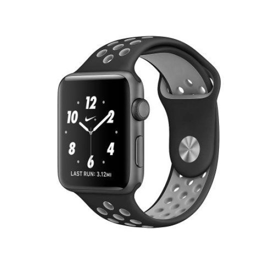 BIKSON Watch Band Apple Watch 42-44mm Black & Grey