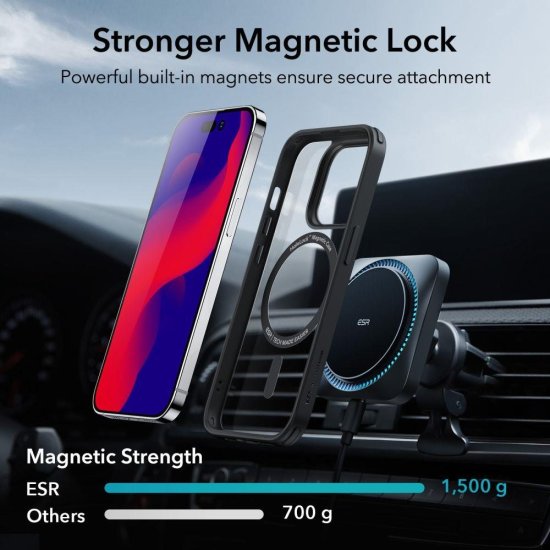 ESR CH Halolock Magsafe iPhone 14 Pro Max Clear / Black