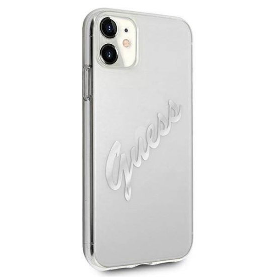 Guess Hardcase Vintage Script Silver iPhone 11 Διάφανο