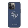 Guess “4G Logo Collection” Hard Case PU Leather iPhone 13 Pro Max Μπλε