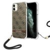 Guess Hardcase 4G Print Strap iPhone 11 Καφέ