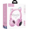 Hoco W27 Cat Ear Ασύρματα/Ενσύρματα On Ear Παιδικά Ακουστικά Ροζ
