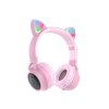 Hoco W27 Cat Ear Ασύρματα/Ενσύρματα On Ear Παιδικά Ακουστικά Ροζ