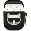 Karl Lagerfeld Embossed Logo Choupette’s Head Airpods / Airpods 2 Μαύρο