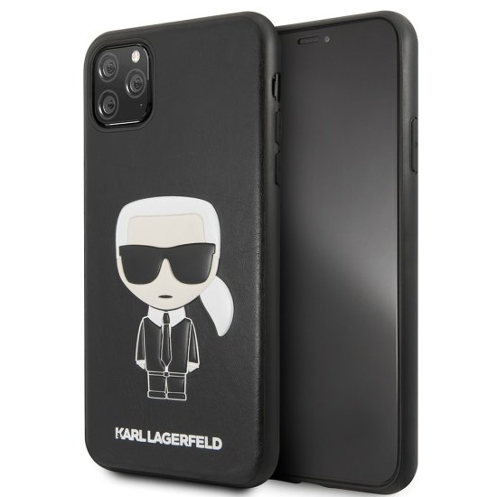 Karl Lagerfeld Embossed Silicone Case Apple iPhone 11 Pro Max Μαύρο