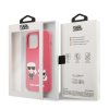 Karl Lagerfeld Case Karl &  Choupette Silicone Cover iPhone 13 Pro Φούξια