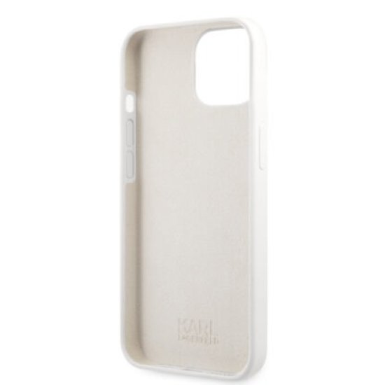 Karl Lagerfeld Silicone Case Karl & Choupette  iPhone 13 Λευκό