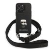 Karl Lagerfeld Crossbody Hard Case Karl’s Head με Λουράκι iPhone 13 Pro Max Μαύρο