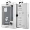 Karl Lagerfeld Silicone Case Metal Pin Karl & Choupette iPhone 13 Pro με Λουράκι Μαύρη