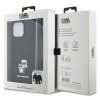 Karl Lagerfeld Silicone Case Metal Pin Karl & Choupette iPhone 13 Pro Max με Λουράκι Μαύρη