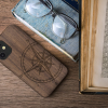 KWMobile Case Wooden Apple iPhone 12 mini Navigational Compass Καφέ