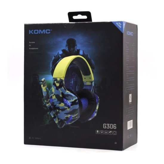Komc Gaming Headphones G306 Navy Camouflage