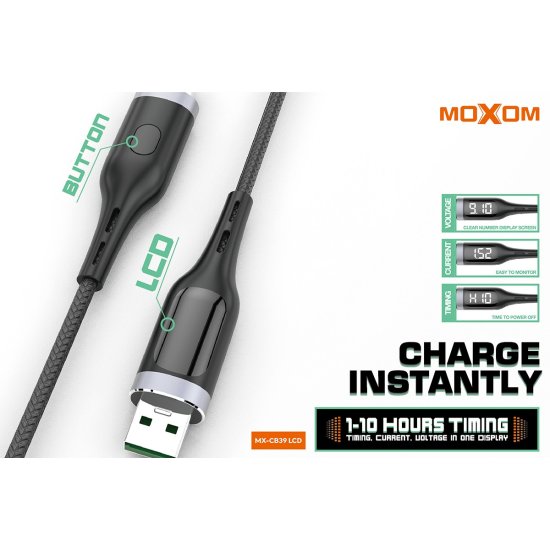 Moxom MX-CB39 LCD Display Lightning 1m