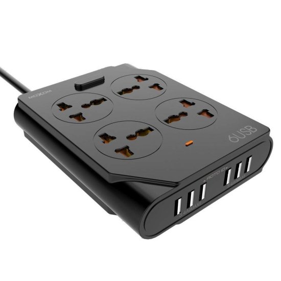 MoXom Power Socket 6 USB Μαύρο ΚΗ-63