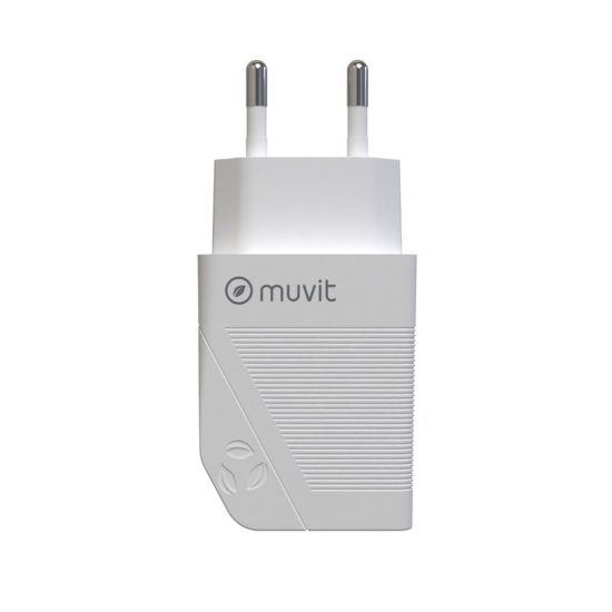 Muvit Travel Charger USB 2.4A 12W 100% Recyclable Λευκό