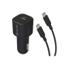 Muvit Car Charger Type C PD 3A 18W + Type C Cable 100% Recyclable Μαύρο