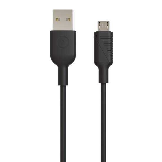 Muvit Cable USB to Micro USB 2.4A 1.2m 100% Recyclable Μαύρο