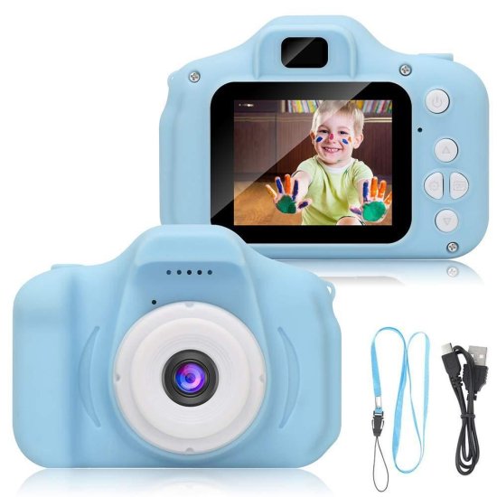 Mini Ψηφιακή Παιδική Φωτογραφική Μηχανή - Κάμερα HD Γαλάζια (X100)