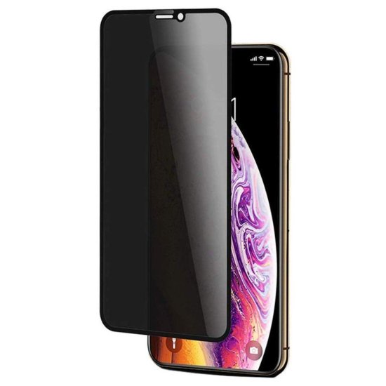 Privacy Full Cover Glass Screen Protector iPhone X/Xs/11 Pro Μαύρο