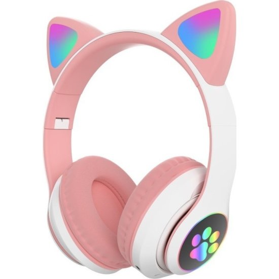 Cat STN28 Ασύρματα/Ενσύρματα On Ear Ακουστικά Ροζ