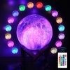 3D Moon LED Night Light Φωτιστικό με Σχήμα Φεγγαριού με Μπαταρία Πολύχρωμο 11cm