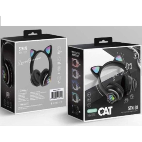 Cat STN28 Ασύρματα/Ενσύρματα On Ear Ακουστικά Μαύρα