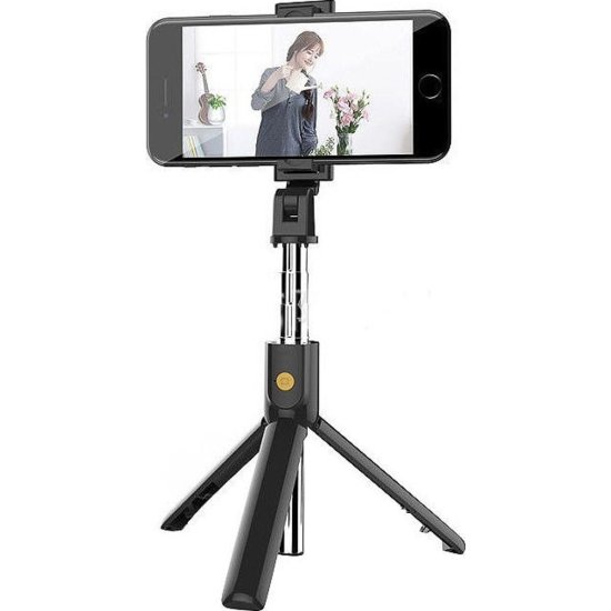 Combo Selfie Stick with Tripod and Remote Control Bluetooth K07 Μαύρο