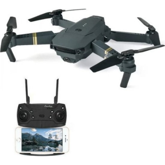 Drone 998 Pro Micro Foldable Set Μαύρο