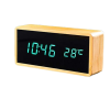 Επιτραπέζιο Ψηφιακό Ρολόι Bamboo Clock Πράσινα Ψηφία