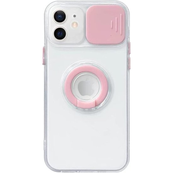 Ring Stand Camera Lens Case Cover iPhone 11 Tpu Pink