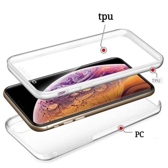 iPhone 15 Plus Θήκη Σιλικόνης 360° Διάφανη