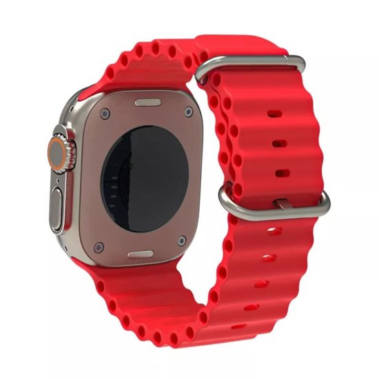 Λουράκι Ocean Band Wave Σιλικόνης Apple Watch 38/40/41mm Κόκκινο