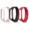 Silicone Band x3 Pack Xiaomi mi 3/4 Pink, Black, Red